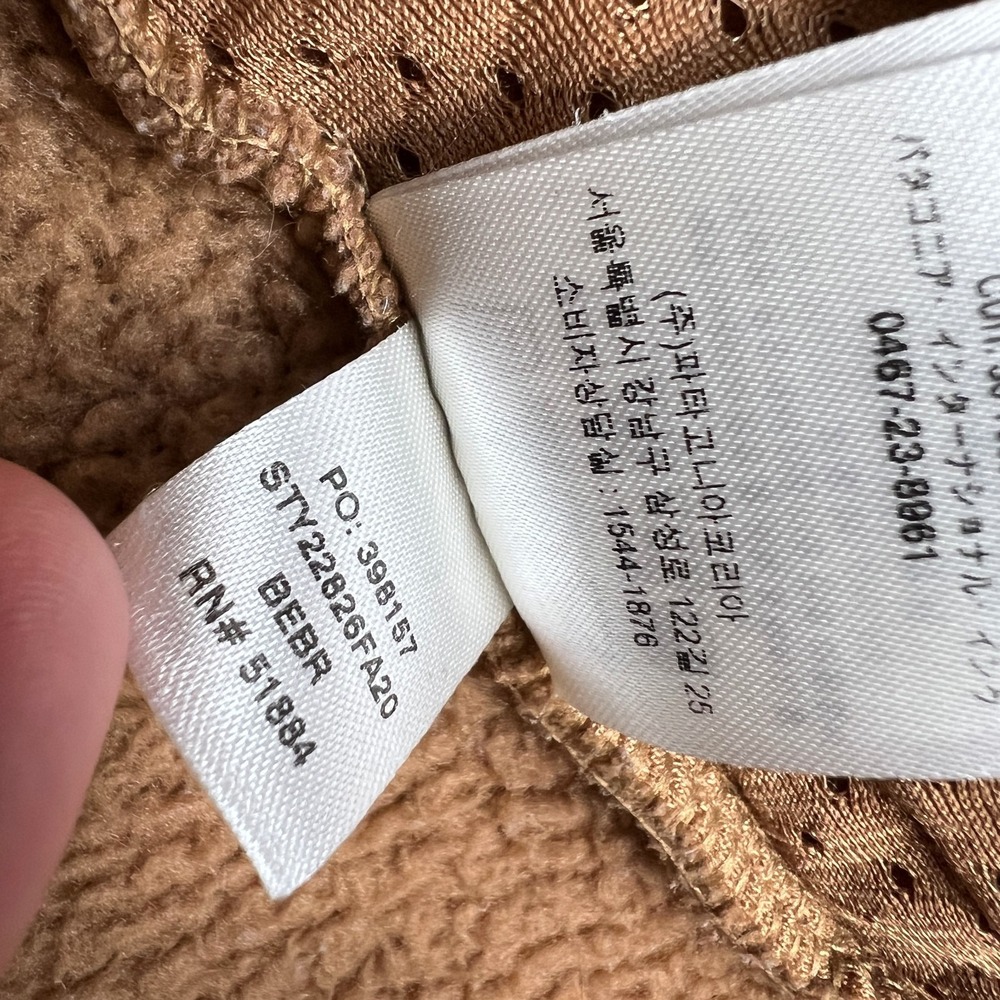 Patagonia Retro Pile Fleece Vest Womans Large Beech Brown Full Zip Gorpcore - Picture 5 of 12